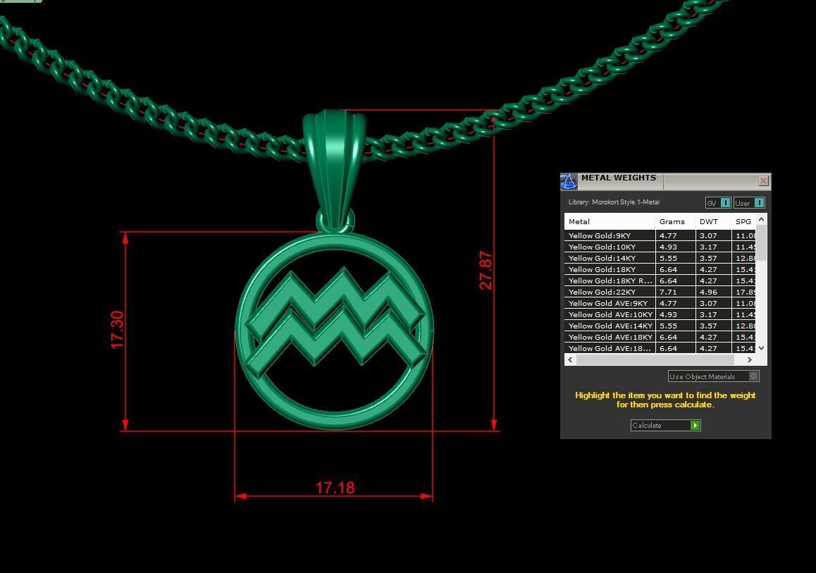 12 Zodiac Pendant Version 2 Bulk Album For Sell 3dm STL 3D print model_23