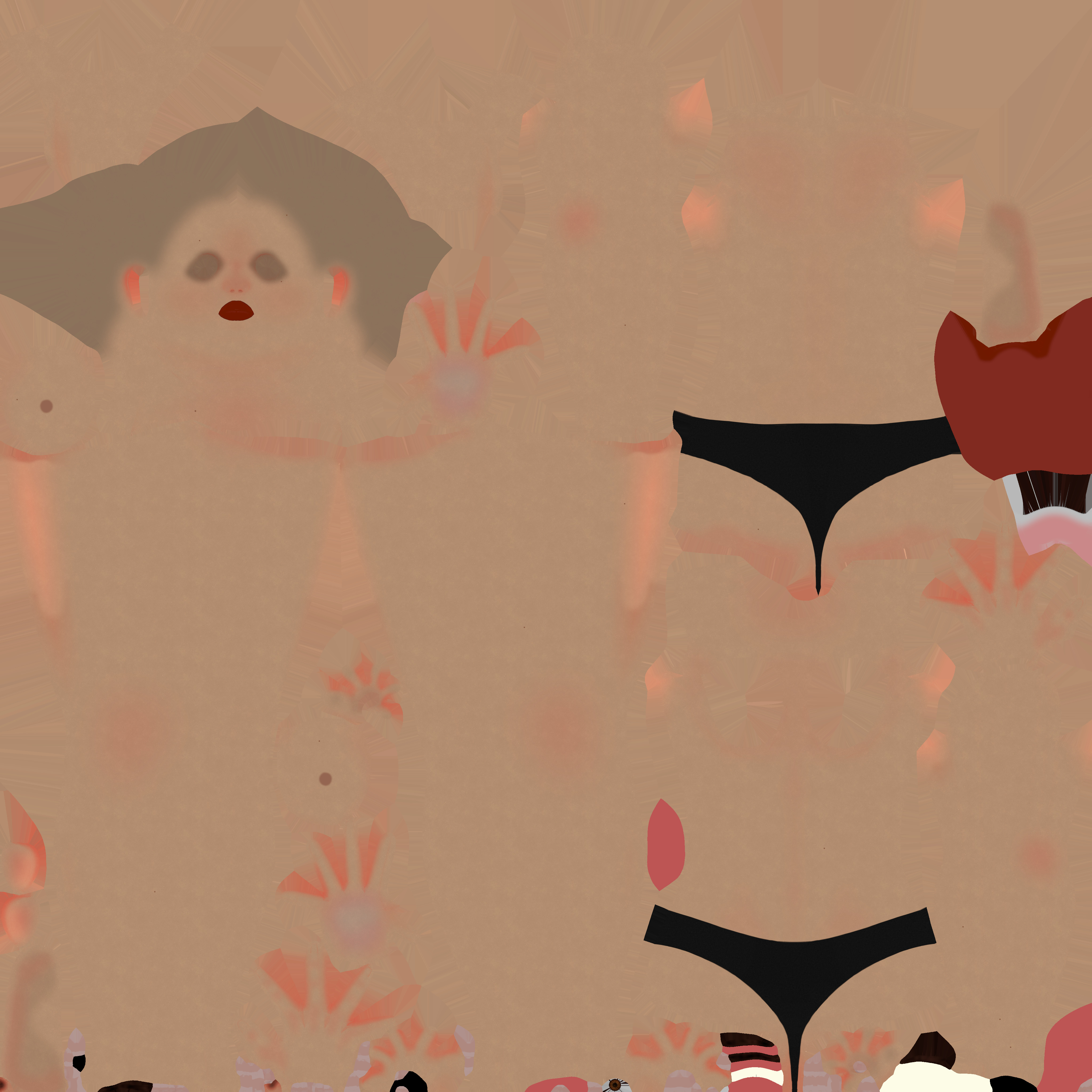 Girl Character Low-poly 3D model_20