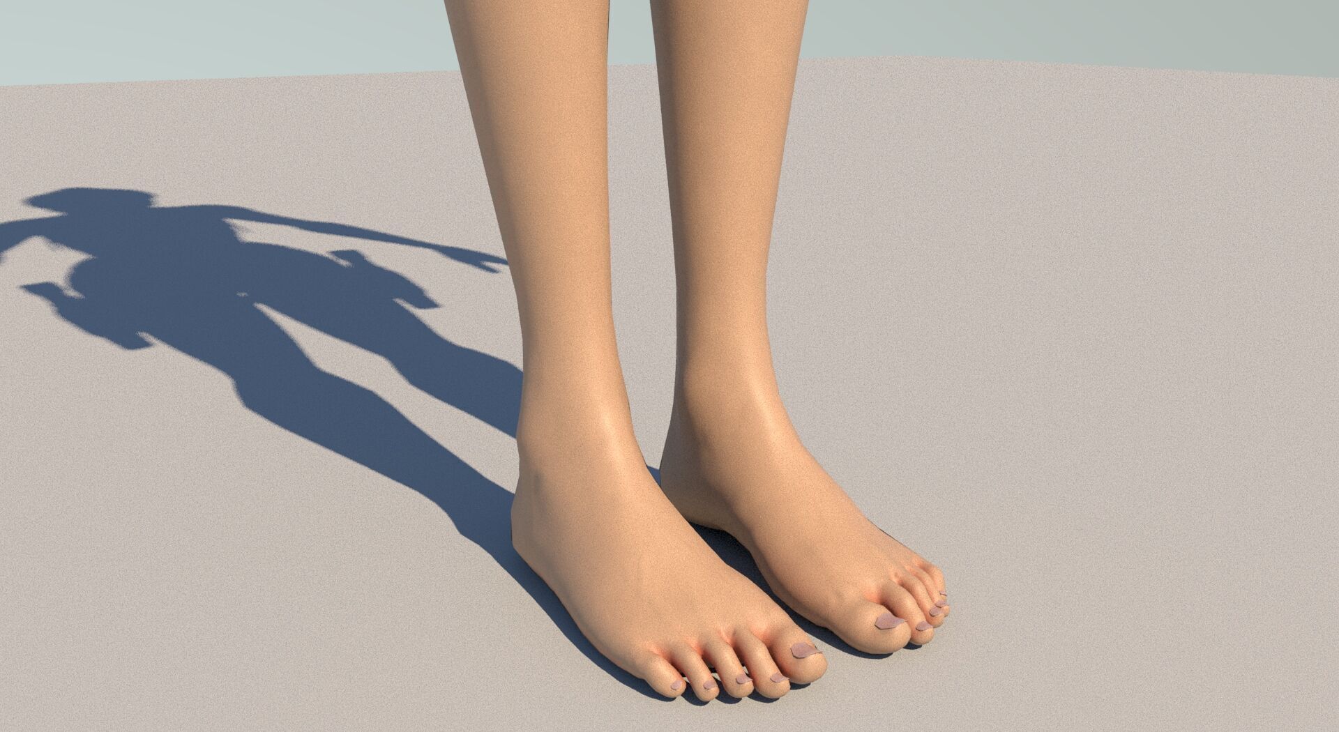 Girl Character Low-poly 3D model_9