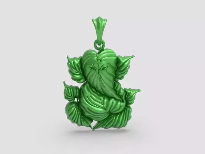 Leaf Ganesha pendant file