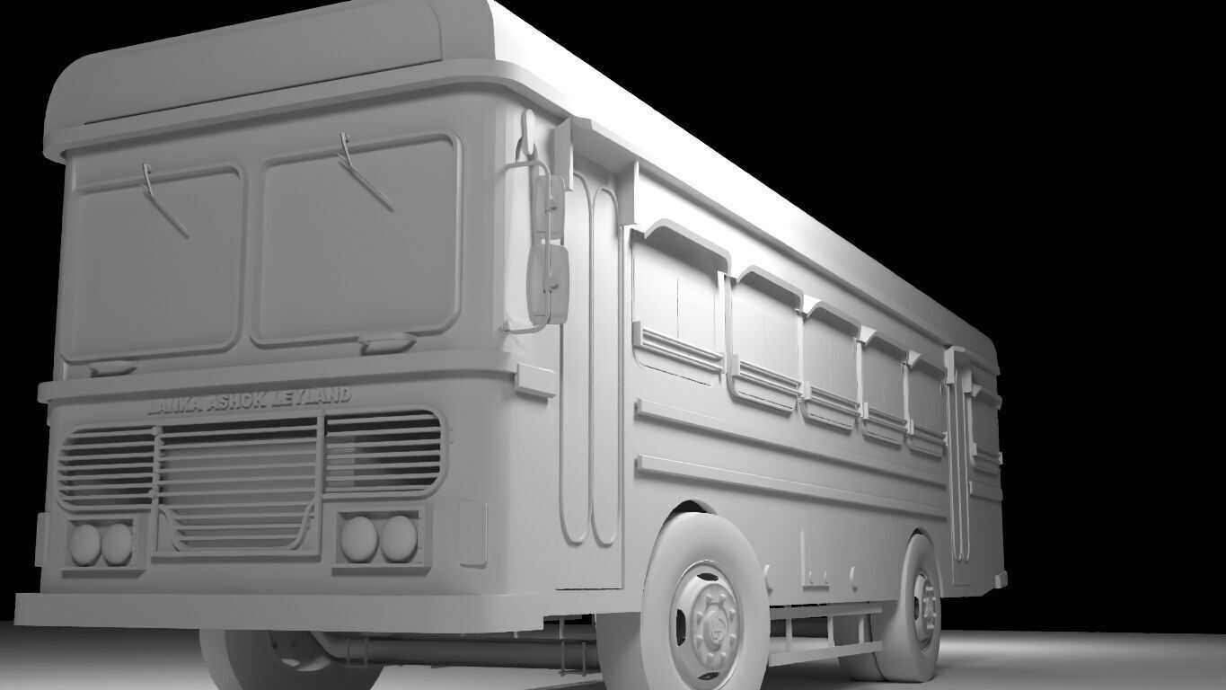 lanka ashok leyland bus 3D model_3