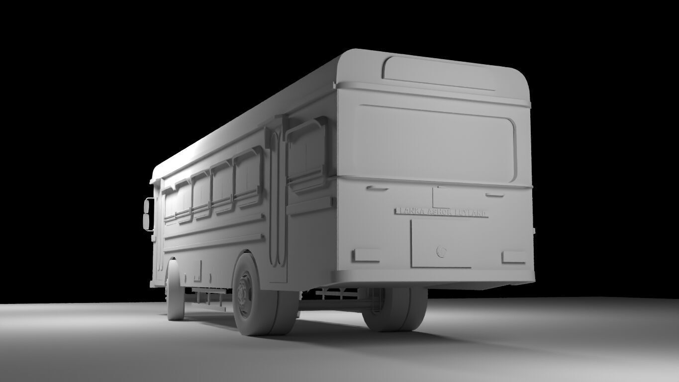 lanka ashok leyland bus 3D model_1