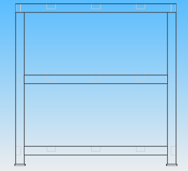 Material Storage Rack 900 x 450 x 900 mm 3D model_2
