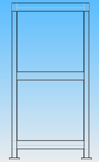 Material Storage Rack 900 x 450 x 900 mm 3D model_3