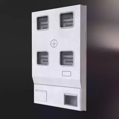 Wall-Mounted Electrical Box  Realistic Utility Box 3D Model