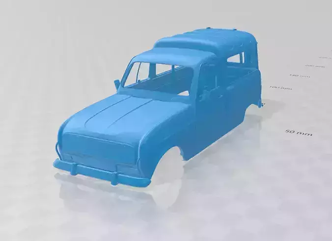 Renault 4 F4 1974 - Body Car STL Model 3D print model
