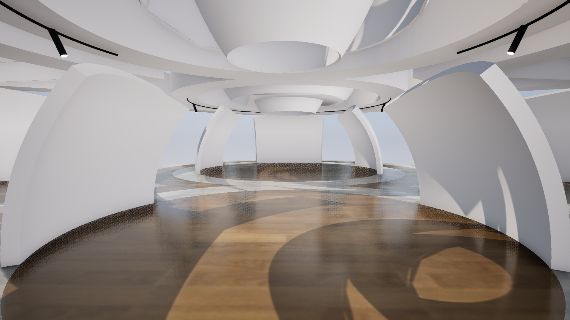  VR Art Gallery crop circle 25 Baked 3D model_2