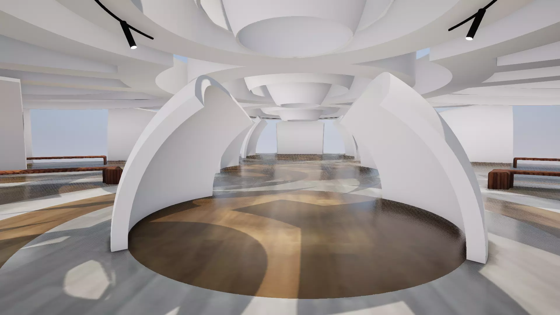  VR Art Gallery crop circle 25 Baked 3D model_0