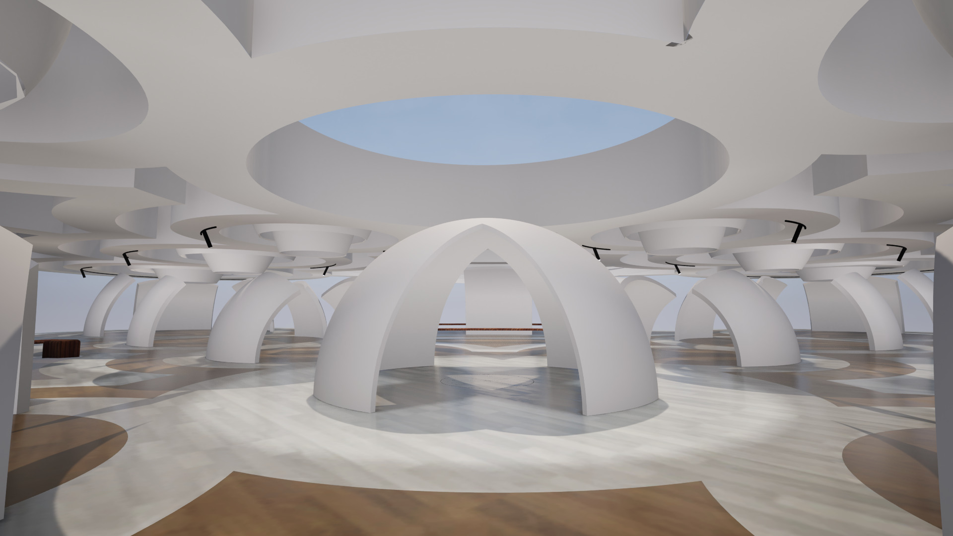  VR Art Gallery crop circle 25 Baked 3D model_1