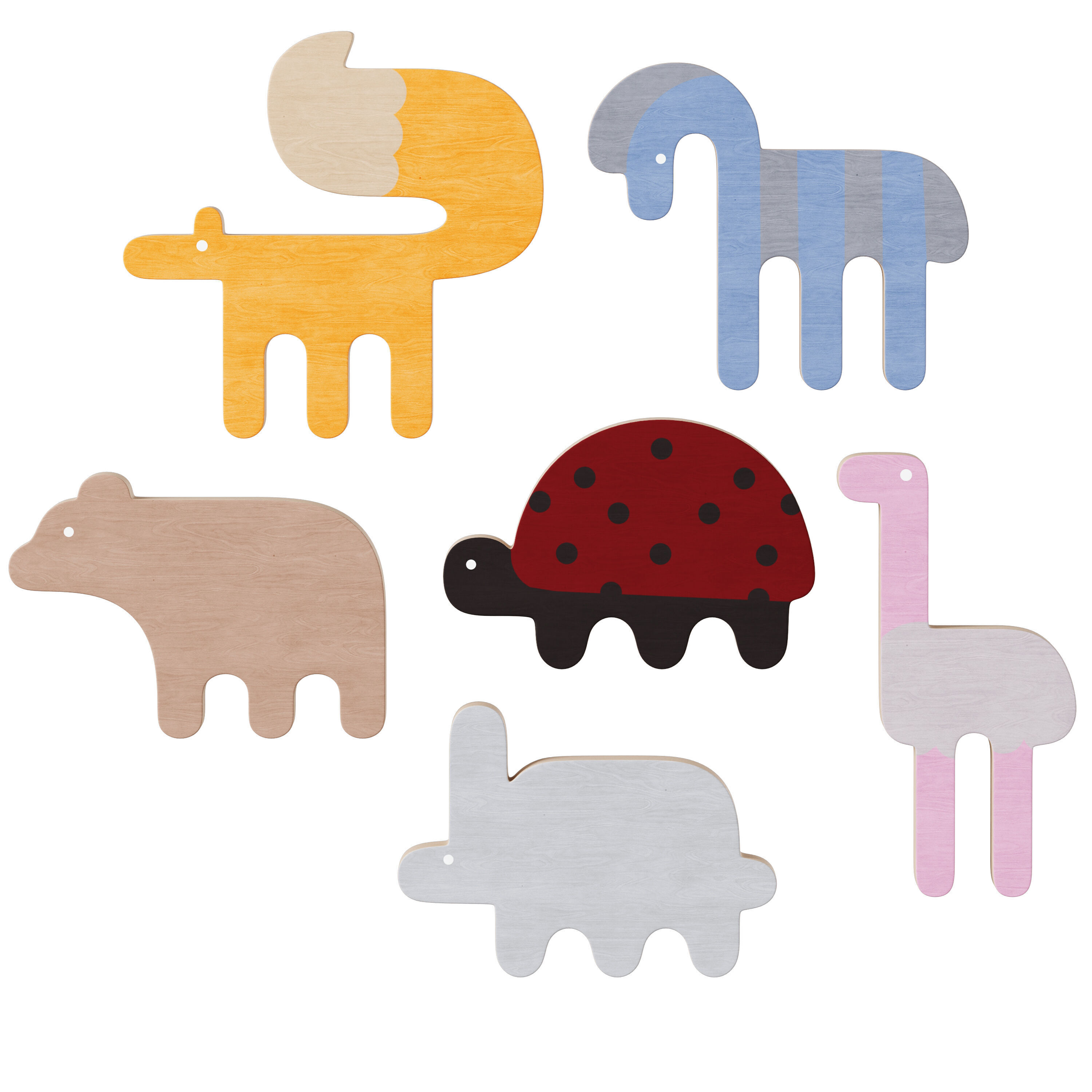 Animal Shaped Kids Furniture Handles and Wall Hooks 2 3D model_1