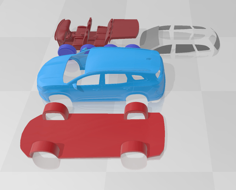 Renault Espace - Separate Parts STL Model 3D print model_2