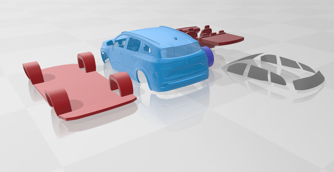 Renault Espace - Separate Parts STL Model 3D print model_3