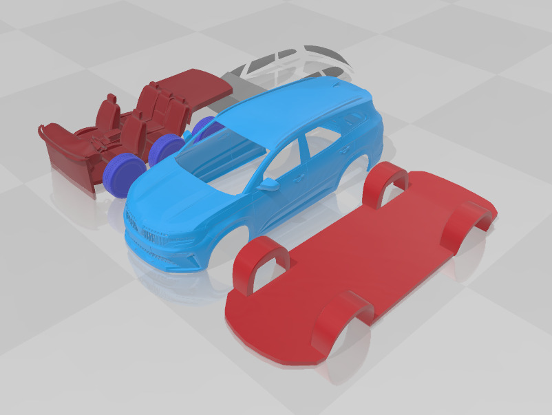 Renault Espace - Separate Parts STL Model 3D print model_1