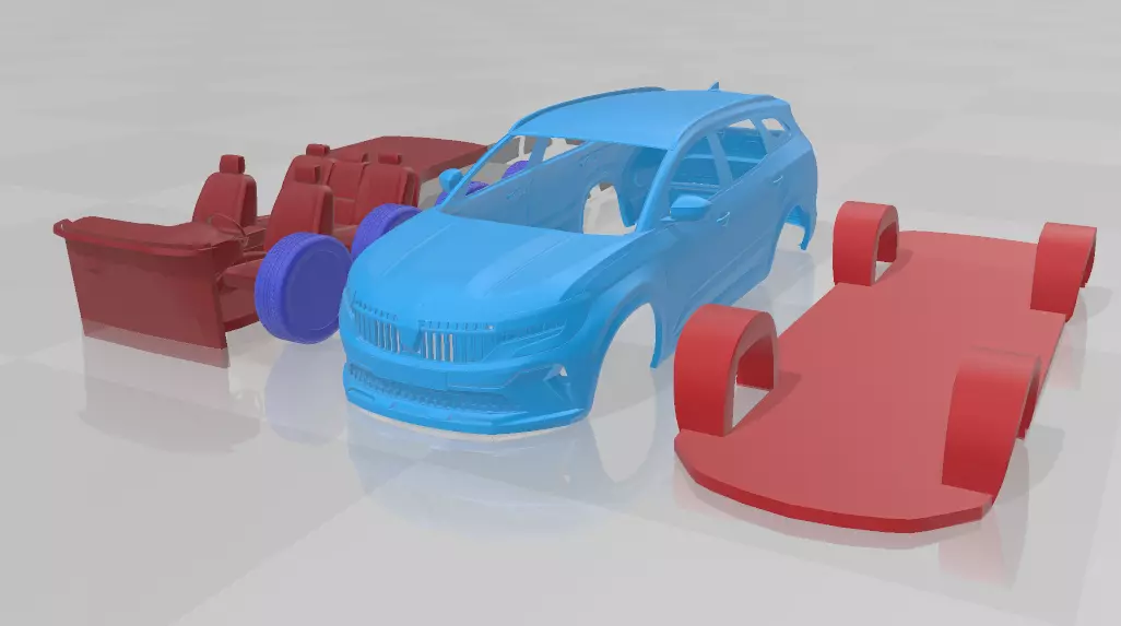 Renault Espace - Separate Parts STL Model 3D print model_0