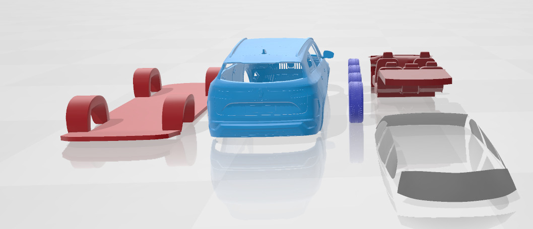 Renault Espace - Separate Parts STL Model 3D print model_4