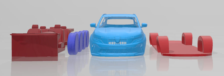 Renault Espace - Separate Parts STL Model 3D print model_8