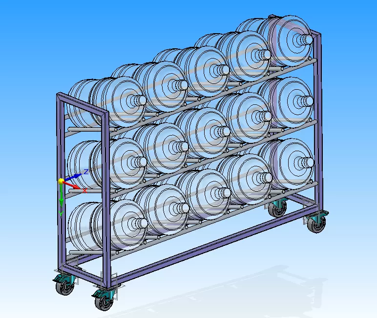 Water Barrel Stand  3D model_0