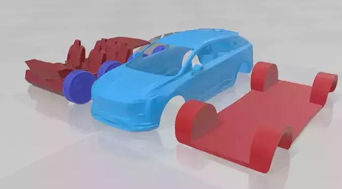 Cadillac Optiq - Separate Parts STL Model