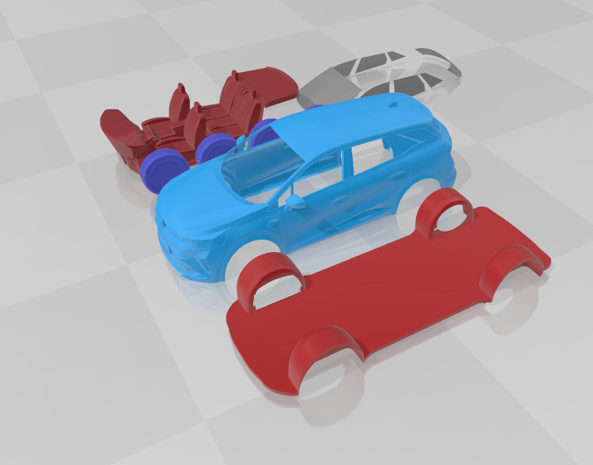 Renault Symbioz - Separate Parts STL Model 3D print model_1