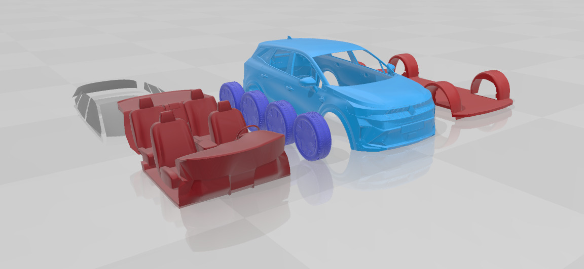 Renault Symbioz - Separate Parts STL Model 3D print model_7