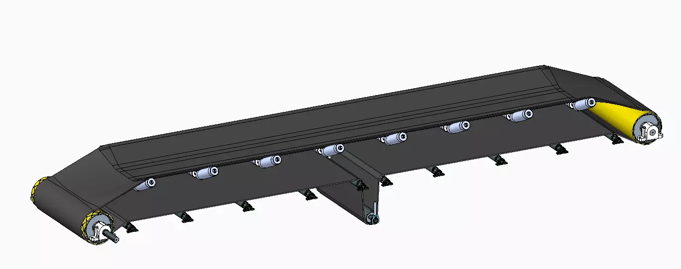 Bulk Material Carrying Conveyor 3D model_0