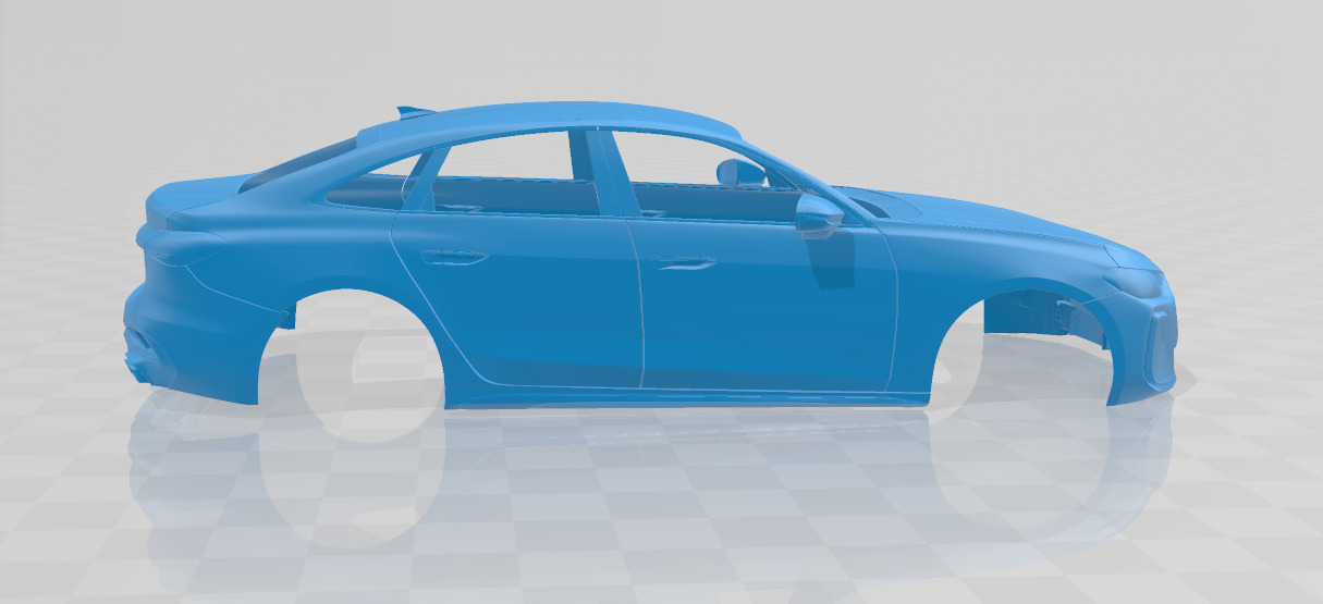 Audi A5 2025 - Body Car STL Model 3D print model_6