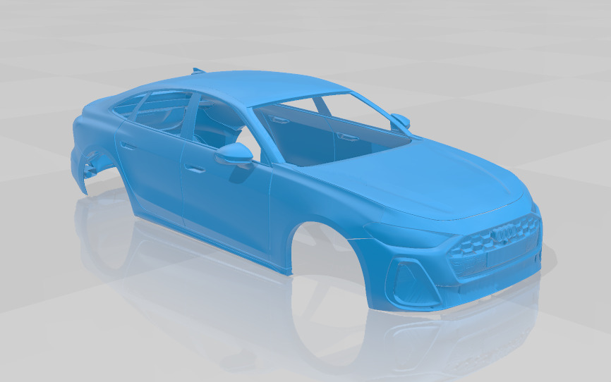 Audi A5 2025 - Body Car STL Model 3D print model_7