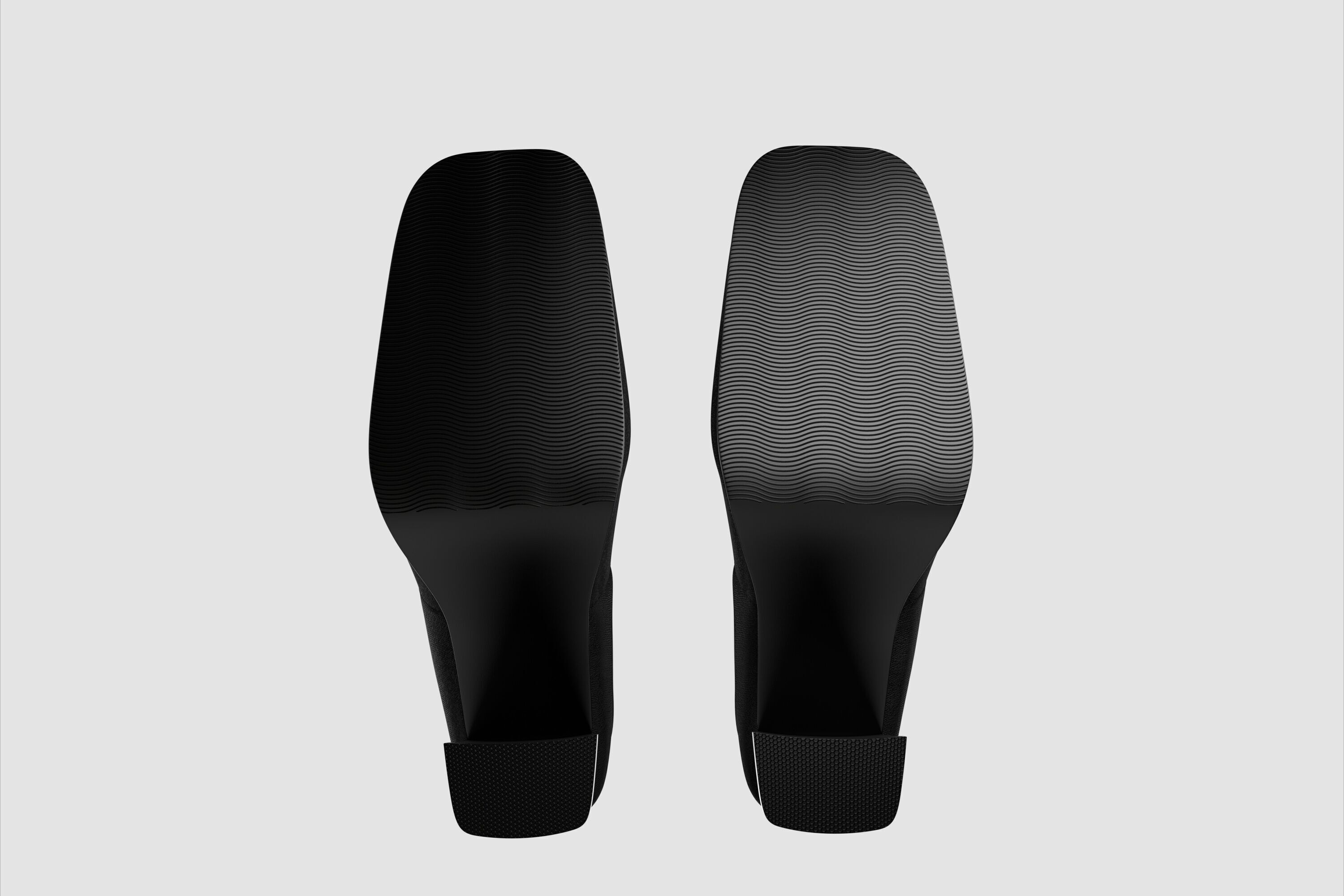 FEMALE black BOOTS 3D model_5