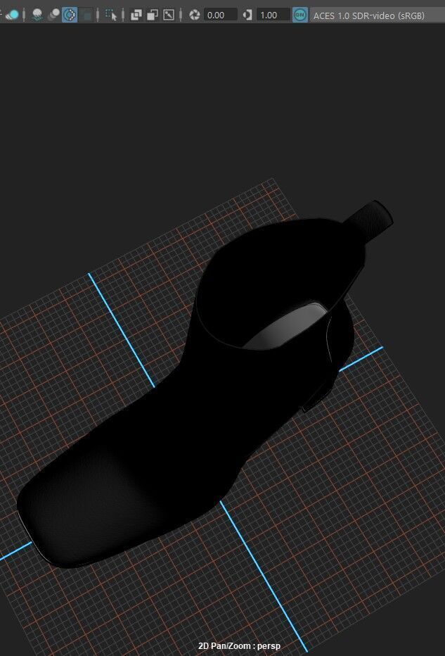 FEMALE black BOOTS 3D model_10