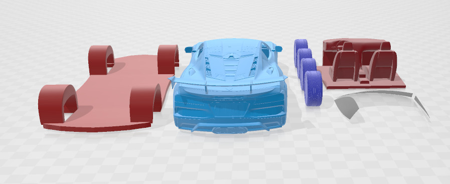 Chevrolet Corvette ZR1 2025 - Separate Parts STL Model 3D print model_4