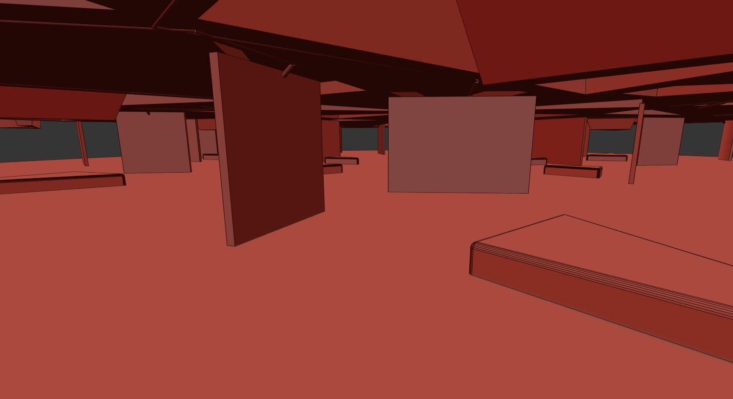 VR Art Gallery crop circle 27 Baked 3D model_7