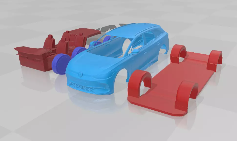 Volkswagen ID 7 GTX Tourer - Separate Parts STL 3D print model_0
