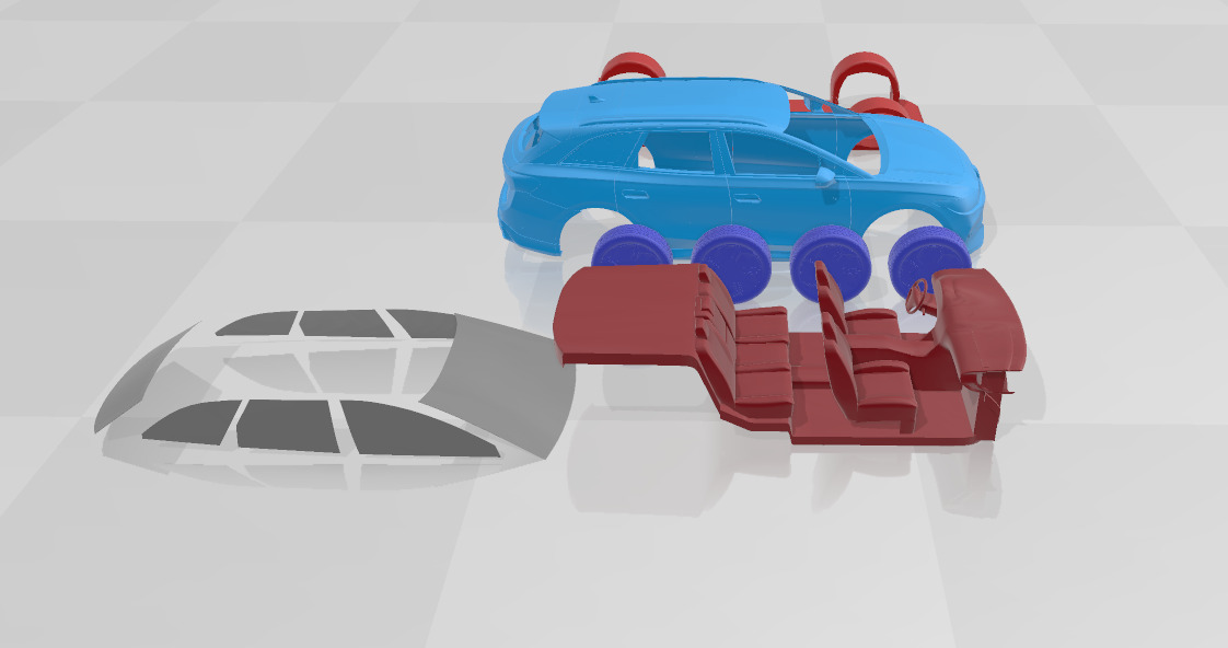 Volkswagen ID 7 GTX Tourer - Separate Parts STL 3D print model_6