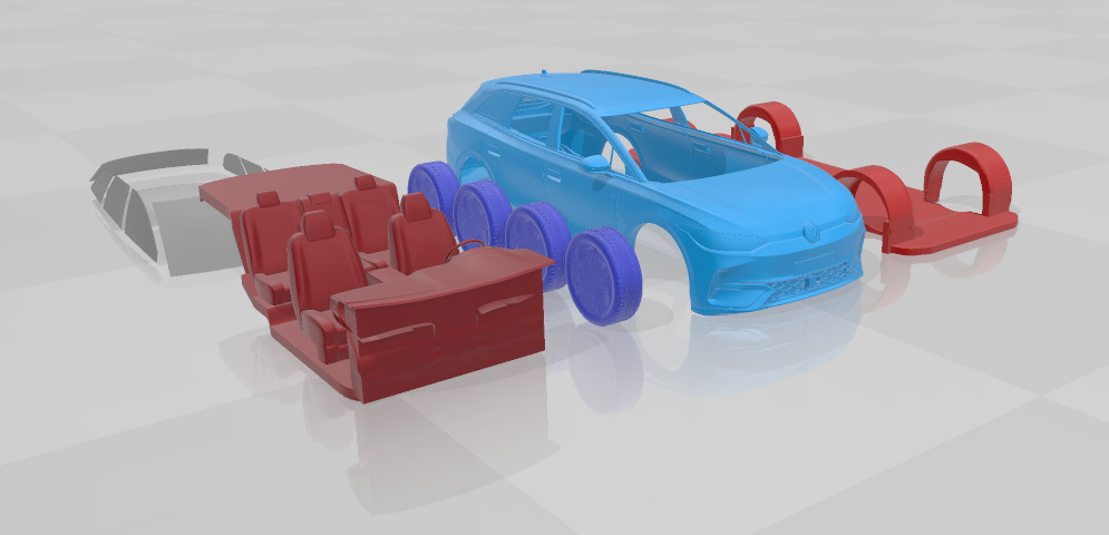 Volkswagen ID 7 GTX Tourer - Separate Parts STL 3D print model_7