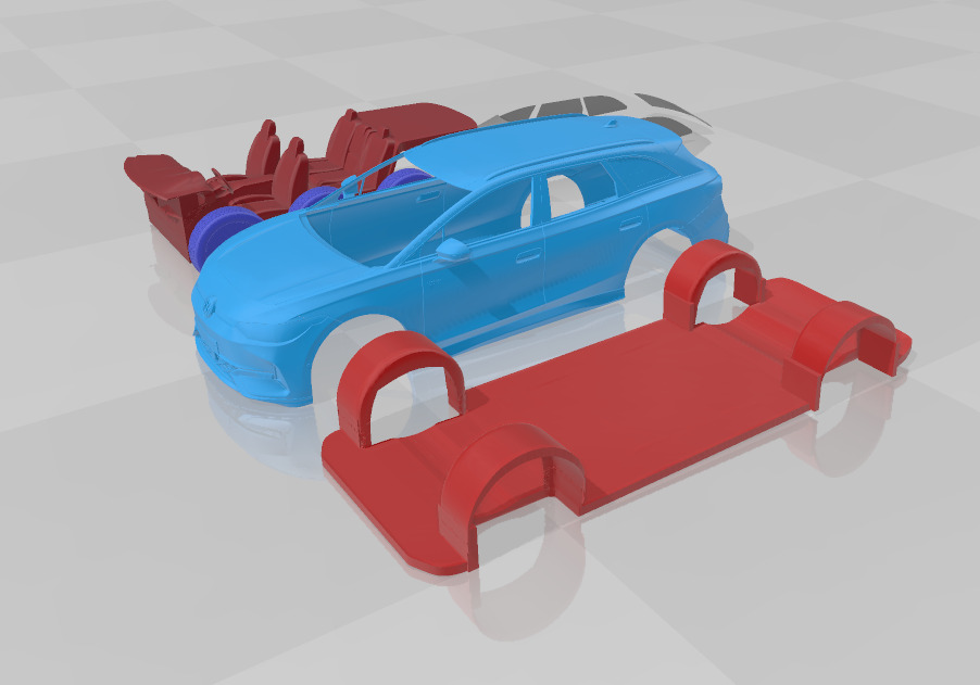 Volkswagen ID 7 GTX Tourer - Separate Parts STL 3D print model_1