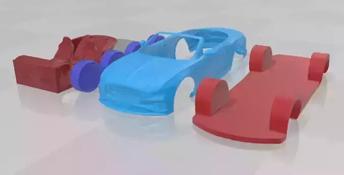Bentley Continental GTC Speed 2025 - Separate Parts STL Model
