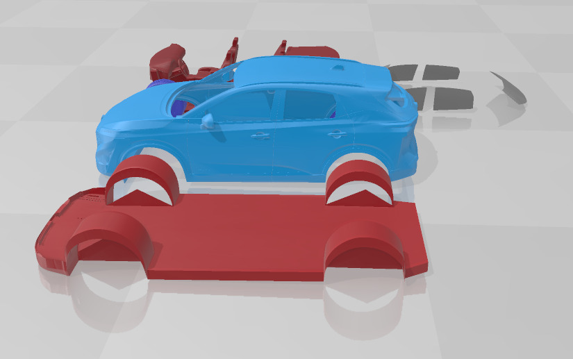 Nissan Qashqai 2025 - Separate Parts STL Model 3D print model_2