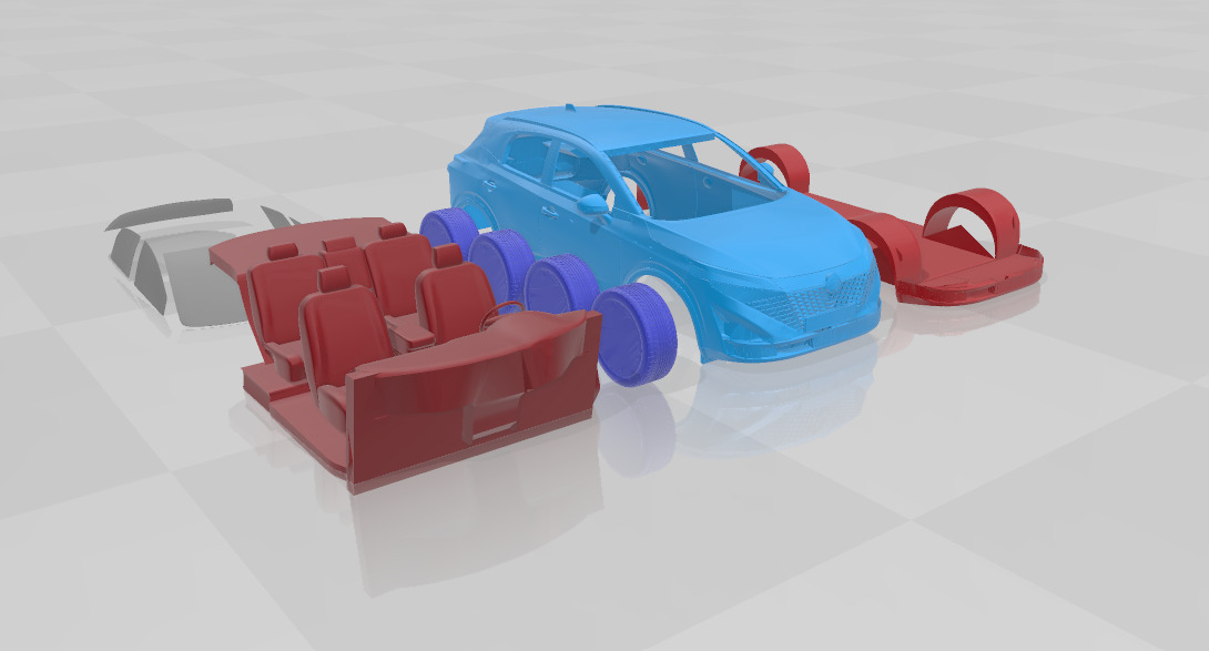 Nissan Qashqai 2025 - Separate Parts STL Model 3D print model_7