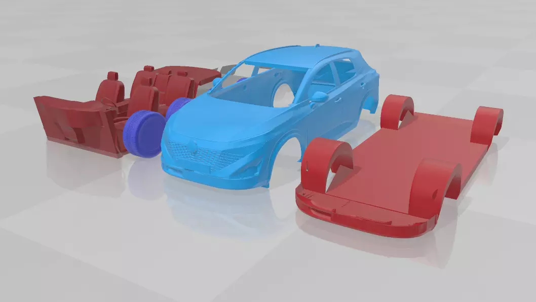 Nissan Qashqai 2025 - Separate Parts STL Model 3D print model_0