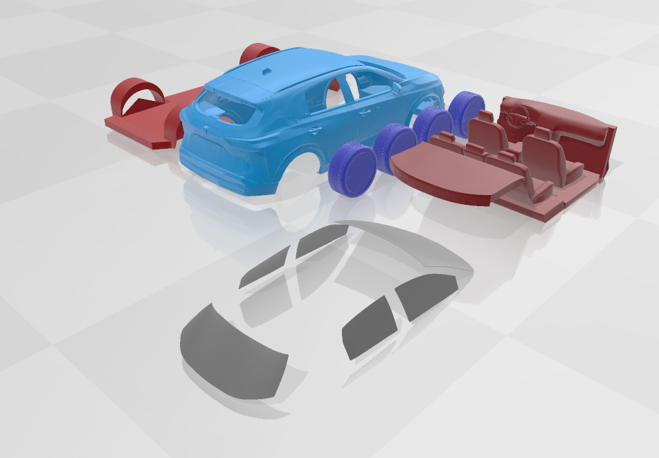 Nissan Qashqai 2025 - Separate Parts STL Model 3D print model_5