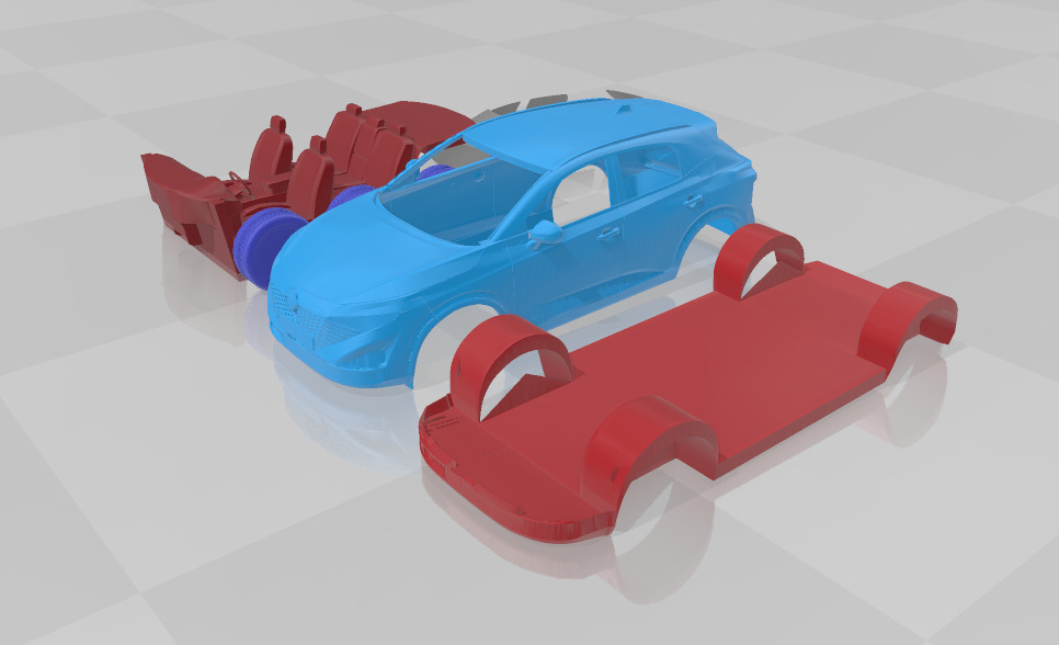 Nissan Qashqai 2025 - Separate Parts STL Model 3D print model_1