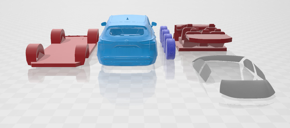 Nissan Qashqai 2025 - Separate Parts STL Model 3D print model_4