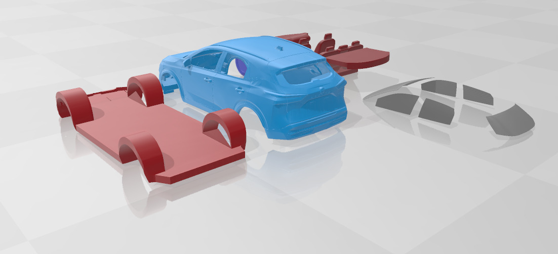 Nissan Qashqai 2025 - Separate Parts STL Model 3D print model_3