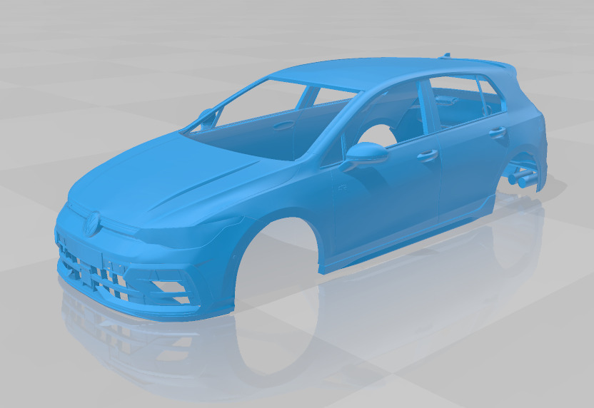 Volkswagen Golf R 2025 - Body Car STL Model 3D print model_1