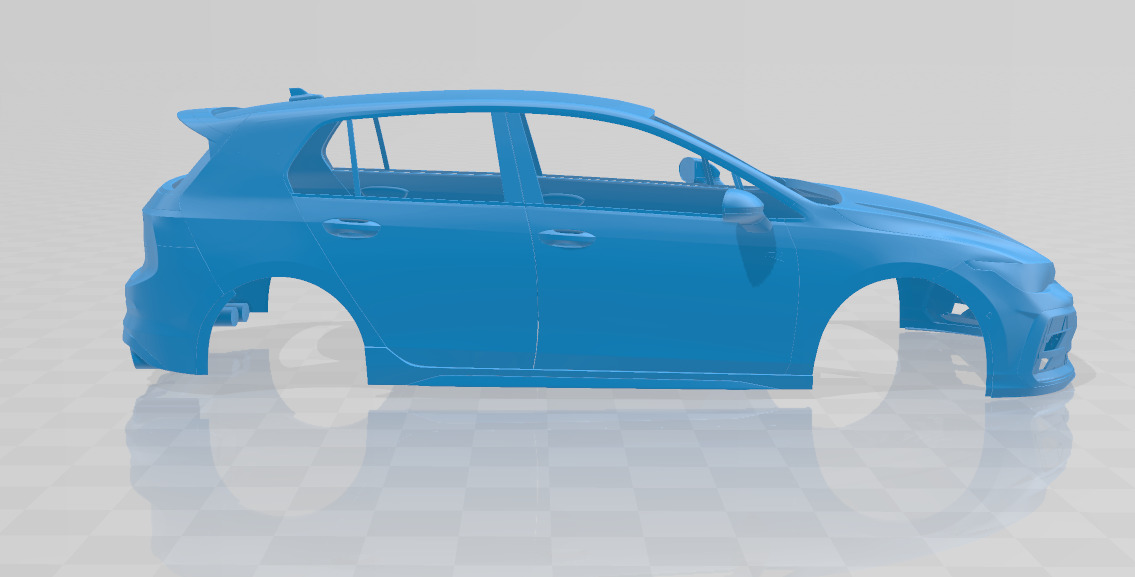 Volkswagen Golf R 2025 - Body Car STL Model 3D print model_6