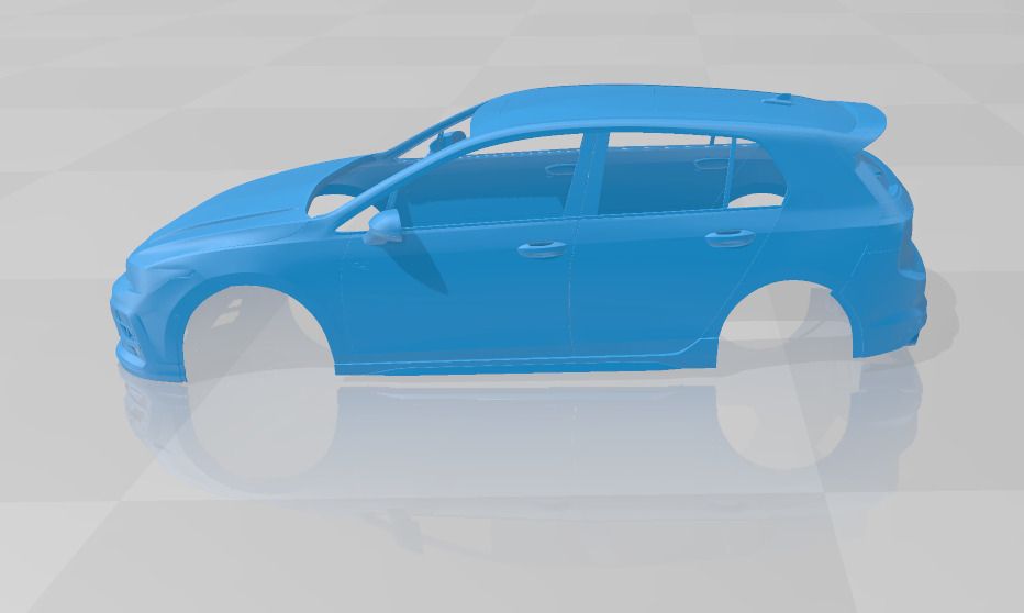 Volkswagen Golf R 2025 - Body Car STL Model 3D print model_2
