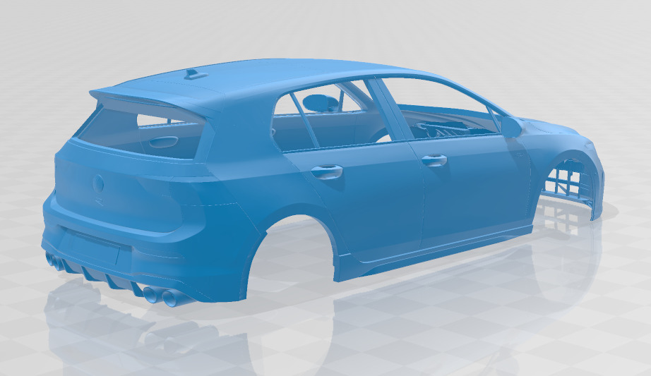 Volkswagen Golf R 2025 - Body Car STL Model 3D print model_5
