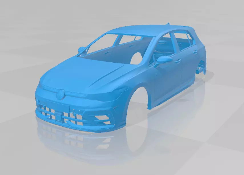 Volkswagen Golf R 2025 - Body Car STL Model 3D print model_0