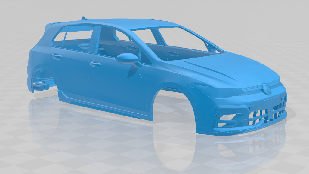 Volkswagen Golf R 2025 - Body Car STL Model 3D print model_7