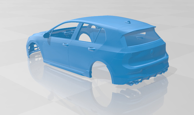 Volkswagen Golf R 2025 - Body Car STL Model 3D print model_3